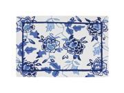 Homefires Rugs AR WA005G Blue Floral Repeat Area Rug 8 x 10 ft.