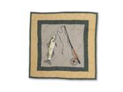 Patch Magic TPLGFV FI Lodge Fever Fishing Toss Pillow 16 x 16 in.