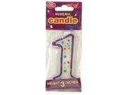 Candle Numeral 1 1 EA Pack Of 6