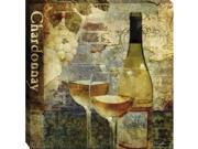 Tangletown Fine Art c12885 Wine Chardonnay by Keith Mallett Wall Art Red 24 x 24 x 1.5 in.