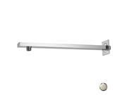 Westbrass D3712 05 .5 in. x 16 in. Square 90 Degrees Rain Shower Arm and Flange Polished Nickel