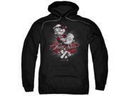 Trevco Popeye Pong Star Adult Pull Over Hoodie Black 3X