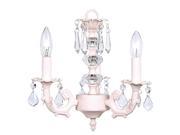 Jubilee Collection 7026 3 Arm Stacked Glass Ball Chandelier Pink
