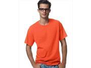 Hanes 5170 Comfortblend Ecosmart Crewneck Mens T Shirt Size Large Orange.