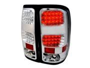 Spec D Tuning LT SIE07CLED TM LED Tail Lights for 07 to 12 GMC Sierra Chrome 10 x 22 x 27 in.