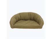 Carolina Pet Company 2164 Microfiber Semi Circle Lounge Bolster Pet Bed 27 x 19 x 10 in. Sage Linen