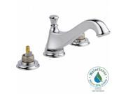 Delta Faucet 034449681865 Cassidy Widespread 2 Handle Low Arc Bathroom Faucet Arctic Chrome 8 in.
