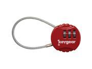 Keygear 372535 Combo Lock emergency preparadness disaster equipment fun locker school Red