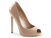 Pleaser SEXY42_NU 6 0.25 in. Platform Peep Toe Pump Shoe Nude Size 6