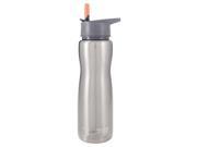 24 Oz. Summit Insulated Stainless Steel Water Bottle With Flip Straw Silver