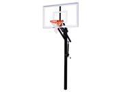 First Team Jam Select Steel Acrylic In Ground Adjustable Basketball System Forest Green