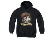 Trevco Popeye Shiver Me Timbers Youth Pull Over Hoodie Black Small