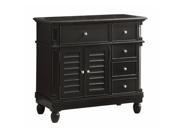 Homelegance 4688BLK Lourdes Collection Cabinet Black 37 x 19 x 34.75 in.