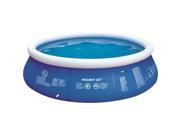 NorthLight Inflatable Above Ground Prompt Set Swimming Pool Blue White 144 in.