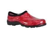 PRINCIPLE PLASTICS INC 5115LRS06 Sloggers Womens Waterproof Comfort Shoe Leaf Raspberry 6