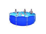 NorthLight Round Steel Frame Above Ground Swimming Pool Set Blue 15 ft. x 48 in.