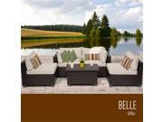 TKC Belle 5 Piece Outdoor Wicker Patio Furniture Set