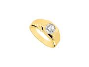Fine Jewelry Vault UBM12325SY14D Mens Diamond Ring 14K Yellow Gold 0.25 CT Diamonds