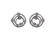 Dlux Jewels Sterling Silver Circles Earrings