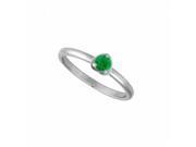 Fine Jewelry Vault UBULRBK7060W14100E Reconstituted Emerald Fashion Ring in Heart Shape 14K White Gold