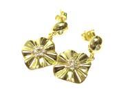Dlux Jewels GD Gold Plated Cubic Zirconia Earrings