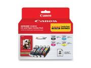Canon CNMPGI220CLI221 Kit For PG1220 CLI221 PP201 Color Paper Combo 12 PK