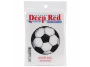 Deep Red Stamps 3X404283 Cling Stamp Soccer Ball