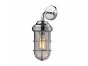 ELK Group International 66345 1 Seaport Steel Glass 1 Light Wall Sconce Polished Chrome 16 x 6 in.