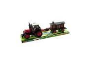 Bulk Buys OB974 4 Friction Farm Tractor Truck and Trailer Set