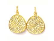 Dlux Jewels Gold White Cubic Zirconia Earrings
