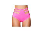 Roma Costume SH3321 HP M L Solid High Waisted Strapped Shorts Hot Pink Medium Large