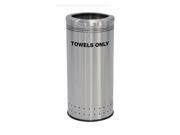 Commercial Zone 78282999 Towel Receptacle Stainless Steel