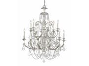 Regis Collection 5119 OS CL S Clear Swarovski Strass Crystal Wrought Iron Chandelier