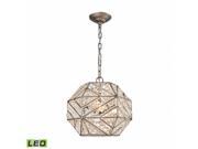 ELK Group International 11836 3 LED Constructs 3 Light LED Chandelier Weathered Zinc 12 x 13 x 13 in.