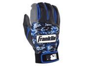 Franklin Sports 21059F2 Digitek Digi Adult Medium Batting Gloves Gray Black Royal