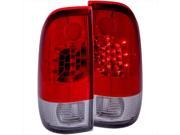 ANZO 311025 LED Tail Lights Red And Clear
