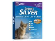 Sergeants Silver Flea Tick Squeeze on Over Cat5Lb 3 Count Case of 12