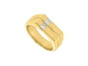 Fine Jewelry Vault UBIC536Y14D Mens Diamond Ring 14K Yellow Gold 0.40 CT Diamonds 2 Stones