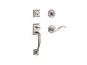 Baldwin SC.NAPXCUR.R.TRR.150 Single Cylinder Napa Handleset Right Hand Curve Lever Traditional Round Rose Satin Nickel