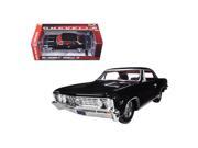 Autoworld AW24006 1967 Chevrolet Chevelle SS 396 Tuxedo Black with Red Stripes 1 24 Diecast Model Car