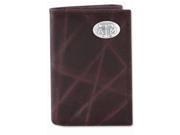 ZeppelinProducts TAM IWT2 WRNK BRW Texas A M Trifold Wrinkle Leather Wallet