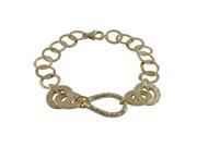 Dlux Jewels Gold Oval Chain Bracelet