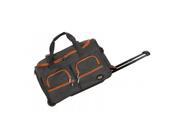 FOX LUGGAGE PRD322CHARCOAL 22 in. ROLLING DUFFLE BAG CHARCOAL