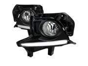 Spec D Tuning LF HLDR15CDRL DL Clear Fog Lights with Wiring Kit for 15 to Up Toyota Highlander 7 x 15 x 14 in.