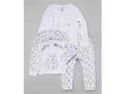 Silly Souls sw snowwt 12Y 12 Years Let It Snow Sweatsuit with Long Sleeve T Shirt White Silver