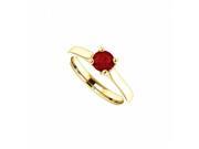 Fine Jewelry Vault UBRSRD122100Y14R July Birthstone Ruby Engagement Rings in 14K Yellow Gold 0.50 CT TGW
