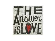 Bulk Buys OF535 8 The Answer is Love Canvas Wrapped Wall Art 8