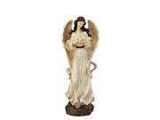 NorthLight 13.5 in. Heavenly Gardens Peace and Love Distressed Ivory Angel with Dove Outdoor Patio Garden Statue