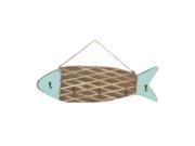 Benzara 60950 Fish Design Wood Metal Wall Hook