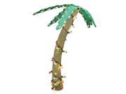 NorthLight 42 in. Pre Lit Soft Tinsel Tropical Palm Tree Christmas Yard Art Decoration Clear Lights